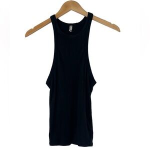 Free People | Intimately black high neck long ribbed tank top size small